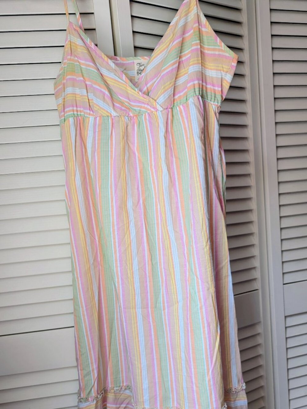Free People Multicolor Striped Strappy Dress - Size 8